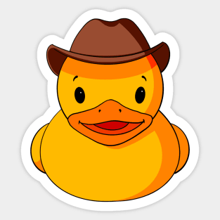 Cowboy Rubber Duck Sticker